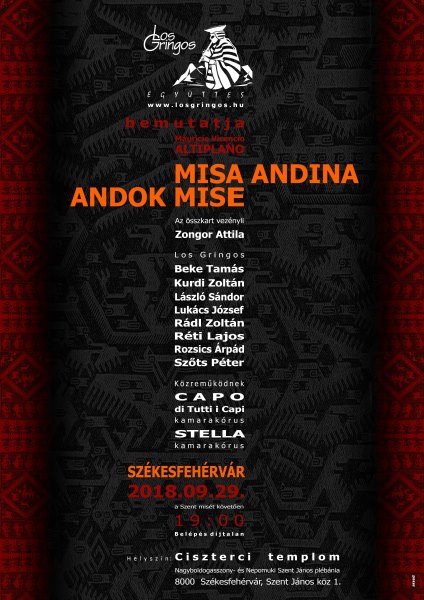 MISA ANDINA - ANDOK MISE Koncert Székesfehérvár Ciszterci templom