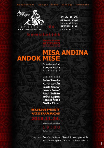 MISA ANDINA - ANDOK MISE Koncert Budapest Szent Anna plébánia