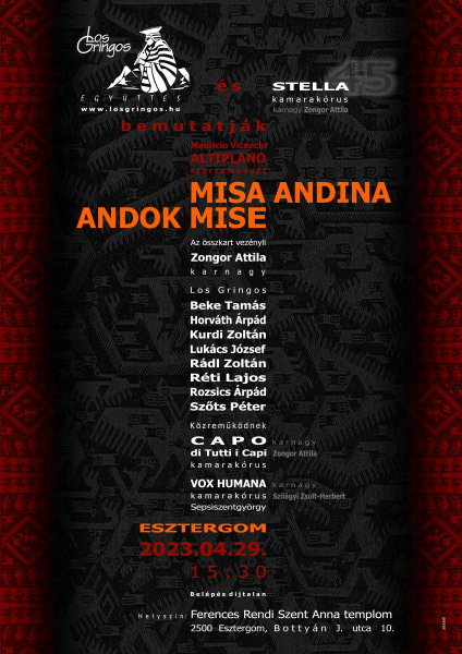 MISA ANDINA - ANDOK MISE Koncert Esztergom Szent Anna templom
