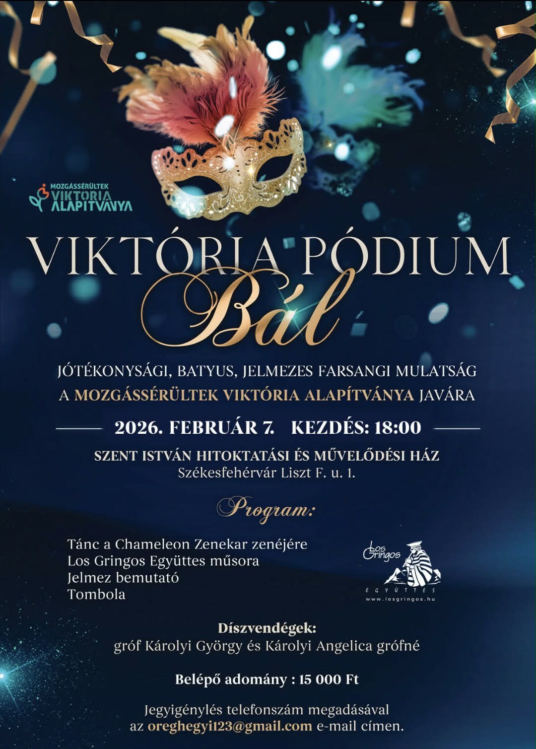 Viktória pódium farsangi mulatság Los Gringos együttes Viktória pódium farsangi mulatság Los Gringos együttes